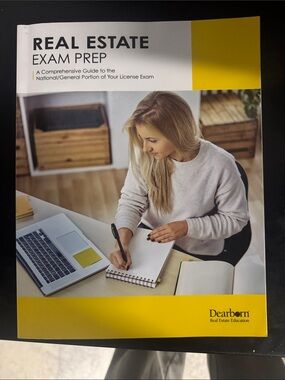 Arbor Real Estate Exam Prep Book - Yellow and White Cover